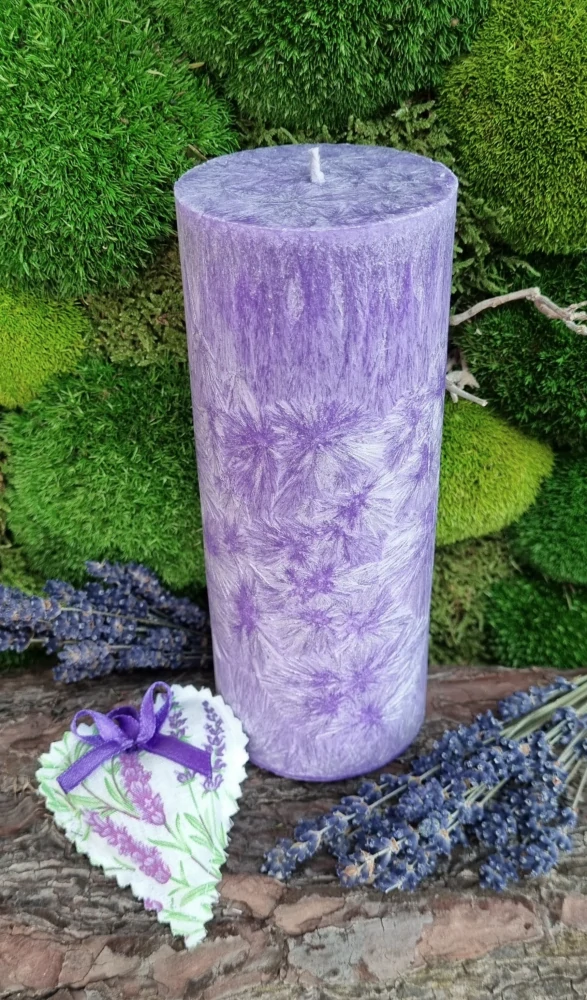 Palmová svíčka - levandule