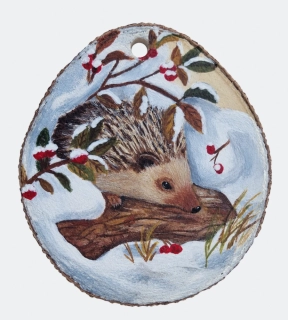 Dřevěný obrázek - ježek